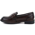 Brown leather loafers, loafers, Vinceza 133119
