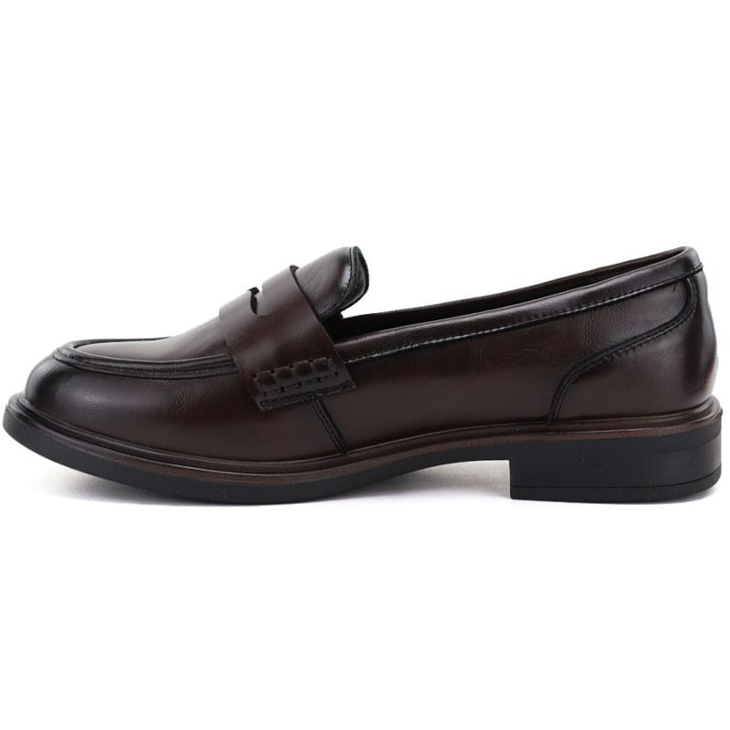 Brown leather loafers, loafers, Vinceza 133119