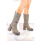 Jezzi W JEZ416B khaki insulated ankle boots with elastic band Footwear/Outdoor/Jezzi Your Sports Performance
