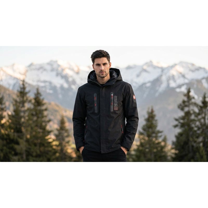 Men’s Mid-Season Jacket Geographical Norway AYOUBE BLACK DB MEN 009 (SZ2204H/GN-BLACK)