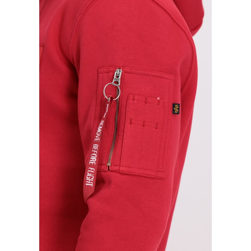 Alpha Industries Men's Back Print Hoody Speed Red Kangaroo Graphic Hoodie (178318-328) In preparation Your Sports Performance