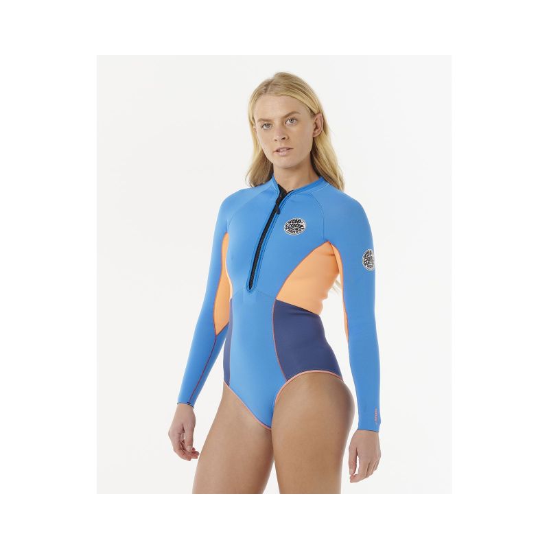 RIP CURL G-Bomb Women's Foam 1.5Mm Ls Fz Full Spring Blue