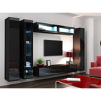 VIGO glass display cabinet '180' 180/40/30 black/black polished Bufety i witryny/Bufety i witryny na drewnianej podstawie Your Sports Performance