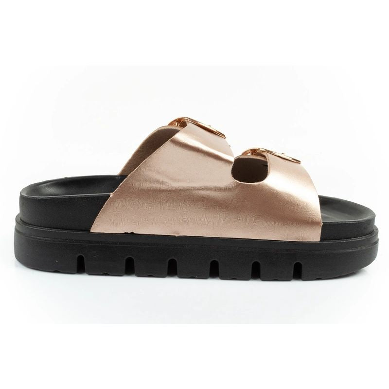 Lee Cooper shoes women's slippers gold comfortable platform fashionable Lee Cooper