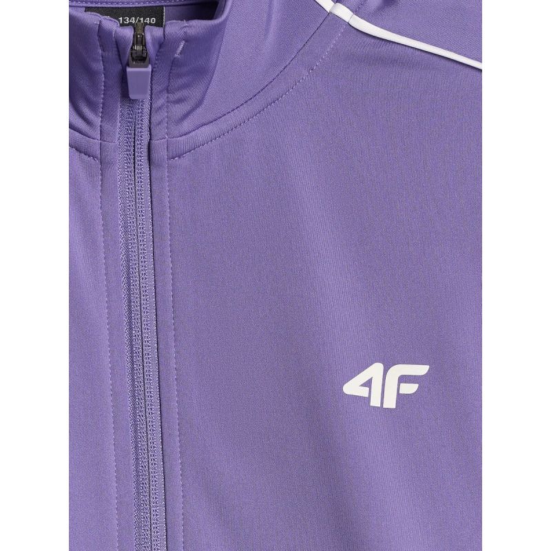 Girls' loose sports sweatshirt without hood 4F 4FJRSS26TSWSF3057-51S