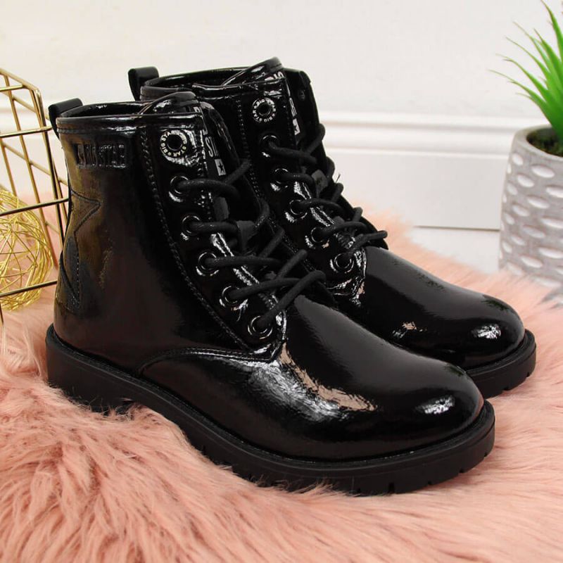 Girls' boots black Big Star Jr II374045 Footwear/Outdoor Your Sports Performance