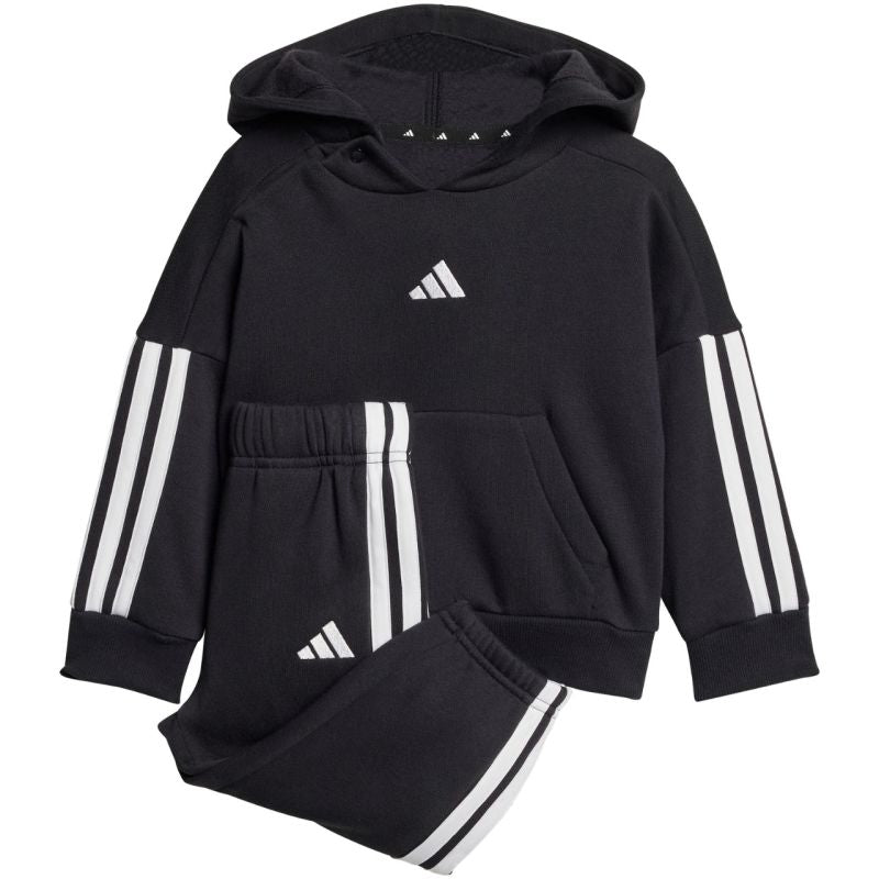 adidas Essentials Joggers 3 Stripes Fleece Hoodie Tracksuit for Kids Black JD6484 Clothing Your Sports Performance