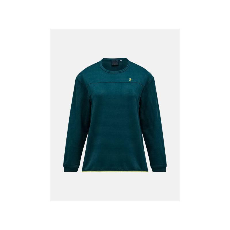 Women's PEAK PERFORMANCE W Trail Polartec Power Grid Crew Sweatshirt, Green