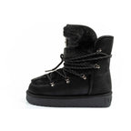 D.Franklin women's winter snow boots, fashionable fur lining, black D.Franklin