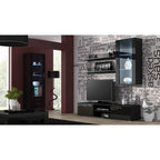 SOHO S1 display cabinet black/gloss black Bufety i witryny/Bufety i witryny na drewnianej podstawie Your Sports Performance