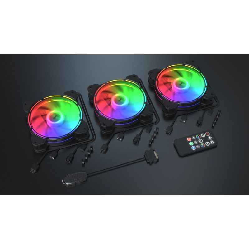 KRUX Lunar ARGB KIT 3x120 MM Fan Set Chłodzenie/Chłodzenie - wentylatory Your Sports Performance
