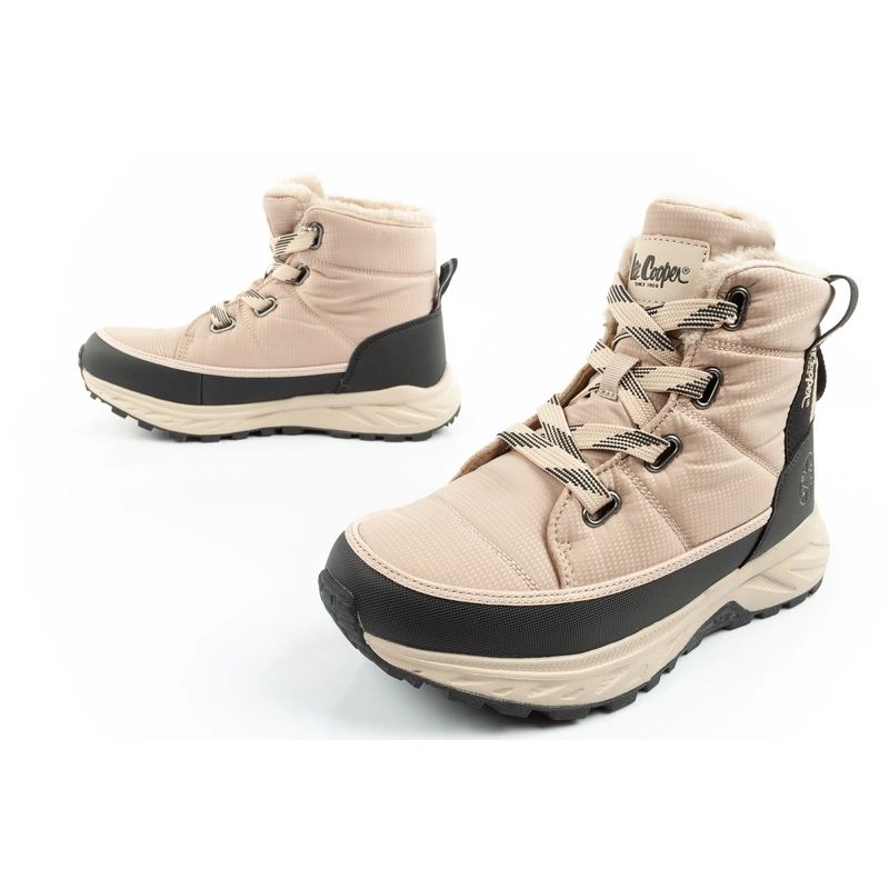 Lee Cooper women's winter hiking shoes, insulated, beige, black Lee Cooper