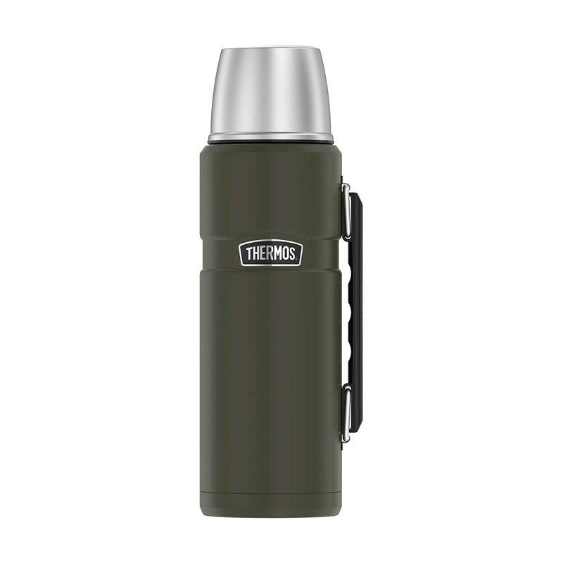 Thermos with drink holder 470 ml THERMOS - army green AGD - Produkty/Termosy i kubki termiczne Your Sports Performance