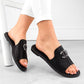 Comfortable flip-flops with rhinestones S.Barski W OLI258A, black Footwear/Lifestyle/S.Barski Your Sports Performance