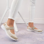 Comfortable Rieker W RKR575A openwork shoes, beige Footwear/Lifestyle/Rieker Your Sports Performance