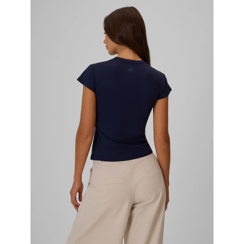 Women's slim plain T-shirt 4F 4FRSS26TTSHF4520-31S