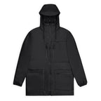 Rains CARGO LONG JACKET W3 12060 01 BLACK Clothing Your Sports Performance