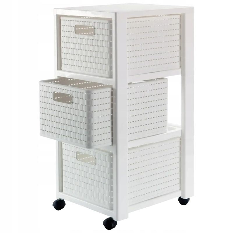 ROTHO Large bookcase with 3 drawers COUNTRY white Dla zwierząt/Miski, pojemniki i poidełka (uniwersalne) Your Sports Performance