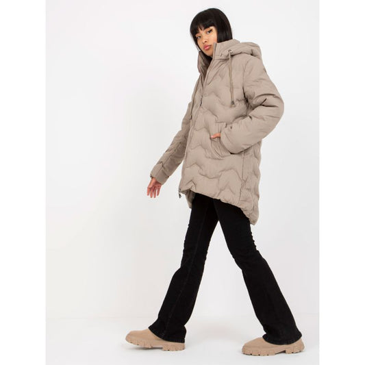 Beige down winter jacket with hood (NM-KR-P22-6632-62.00P) In preparation Your Sports Performance