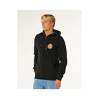 RIP CURL Wettie Passage Icon Zip Thru Men's Sweatshirt Black