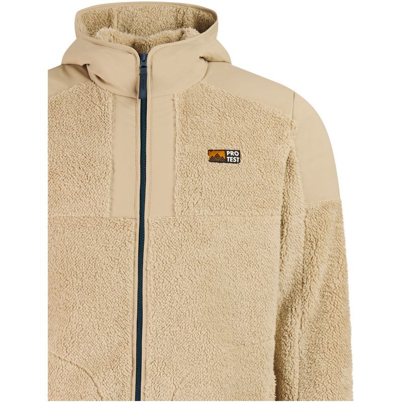 Men’s beige PROTEST PRTArnold outdoor full-zip hoodie