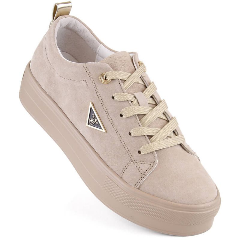 Filippo W PAW315C beige leather suede platform shoes Fashion/Footwear Your Sports Performance