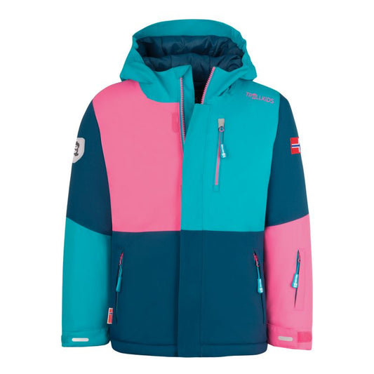 Trollkids Kids Hallingdal Jacket Outdoor Multicolor Hooded Winter Jacket (226-123) Trollkids
