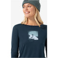 Women’s Long-Sleeve Shirt SUPER.NATURAL W Almost Done LS, Navy Blue