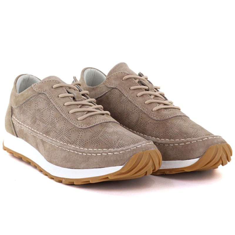 Women's leather suede shoes, light brown, Sergio Leone SP001 To be categorized Your Sports Performance