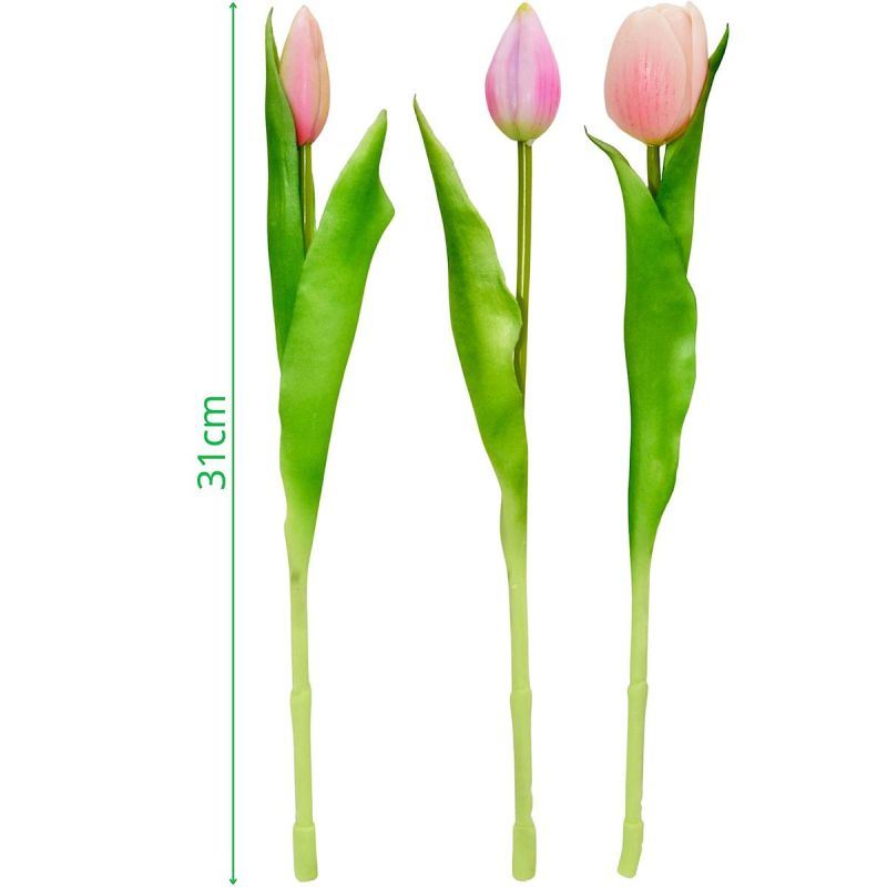 BOUQUET OF 7 PINK TULIPS 31 CM LIFE-LIKE SPRING DECORATION Home and Garden/Equipment Your Sports Performance