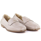 Women's beige leather moccasins Vinceza 18121 To be categorized Your Sports Performance