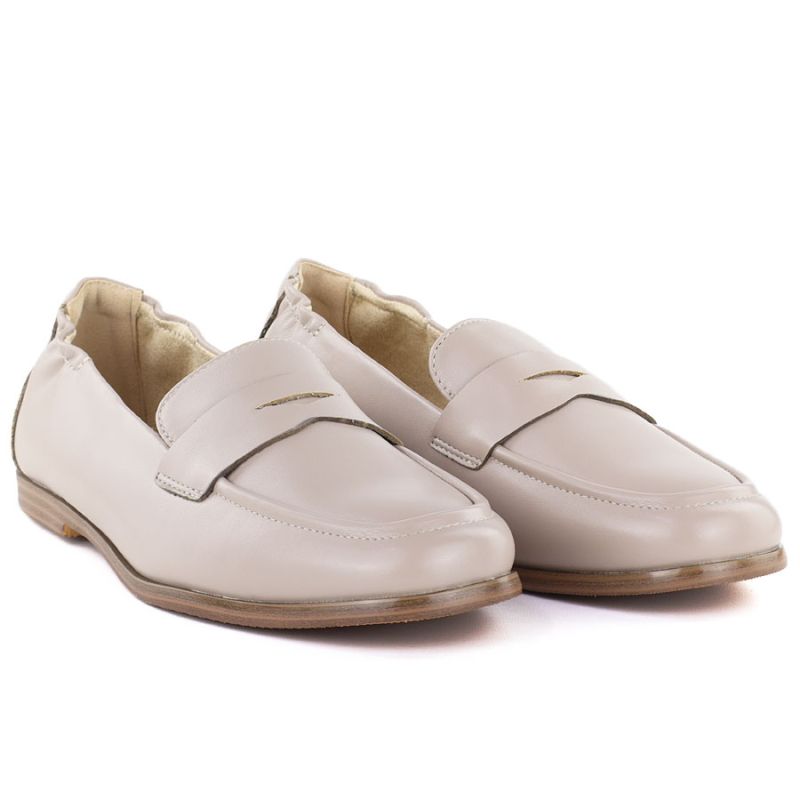 Women's beige leather moccasins Vinceza 18121 To be categorized Your Sports Performance