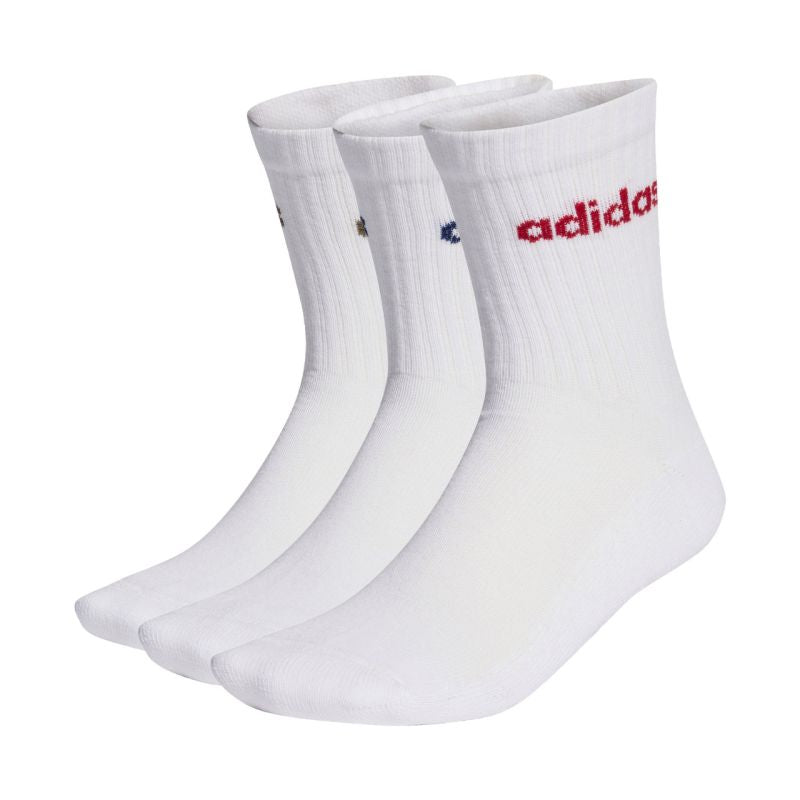 adidas Linear Crew Cushioned Socks 3 Pairs white KD1716