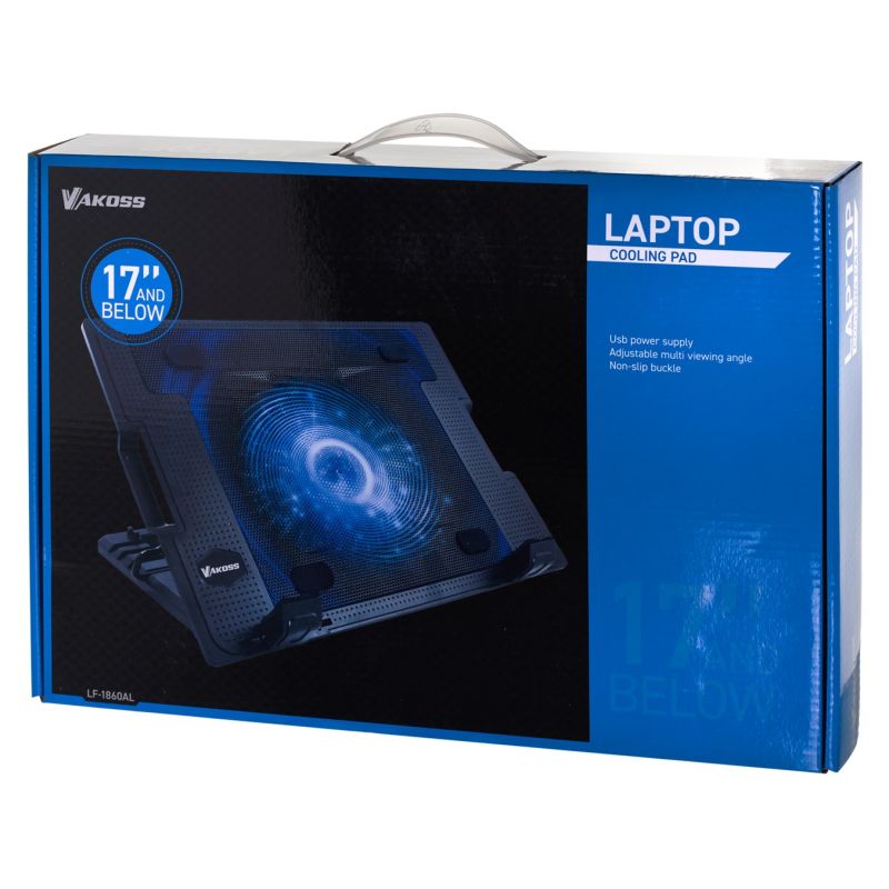 VAKOSS LF-1860AL Notebook Cooling Pad (17.x inch; 1 fan; HUB) Chłodzenie/Podstawki pod notebooki Your Sports Performance