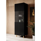 PAFOS display cabinet 60x40x182 black matt Bufety i witryny/Bufety i witryny na drewnianej podstawie Your Sports Performance