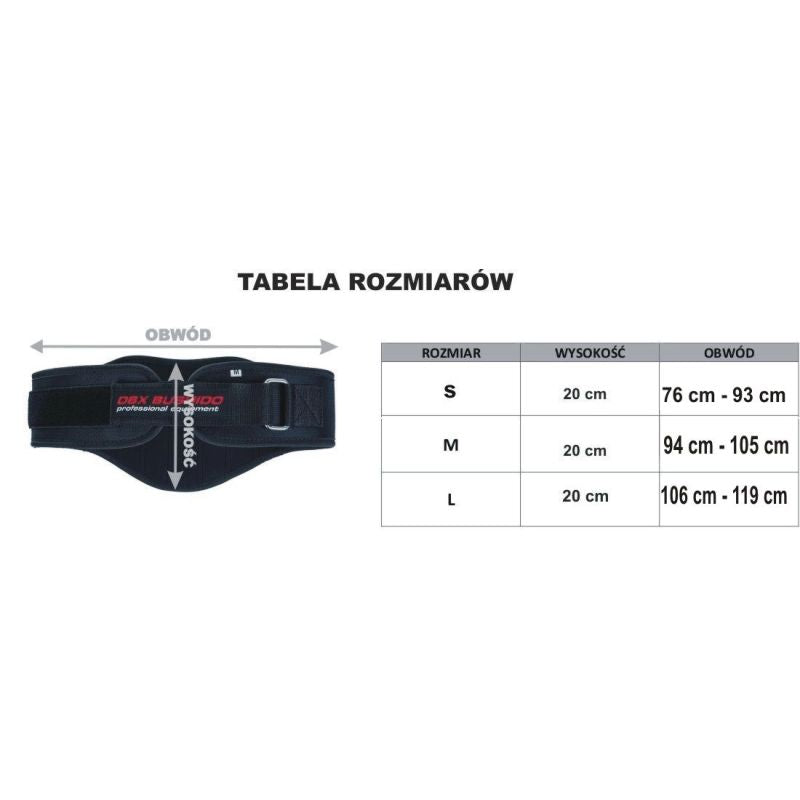 BODYBUILDING BELT FOR EXERCISES - DBX BUSHIDO - M- Model ARW-718 Pasy obciążeniowe - Dip Belt Your Sports Performance