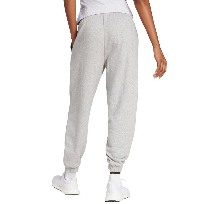 Women's adidas Essentials Linear French Terry Cuffed Trousers Light Grey JC5953