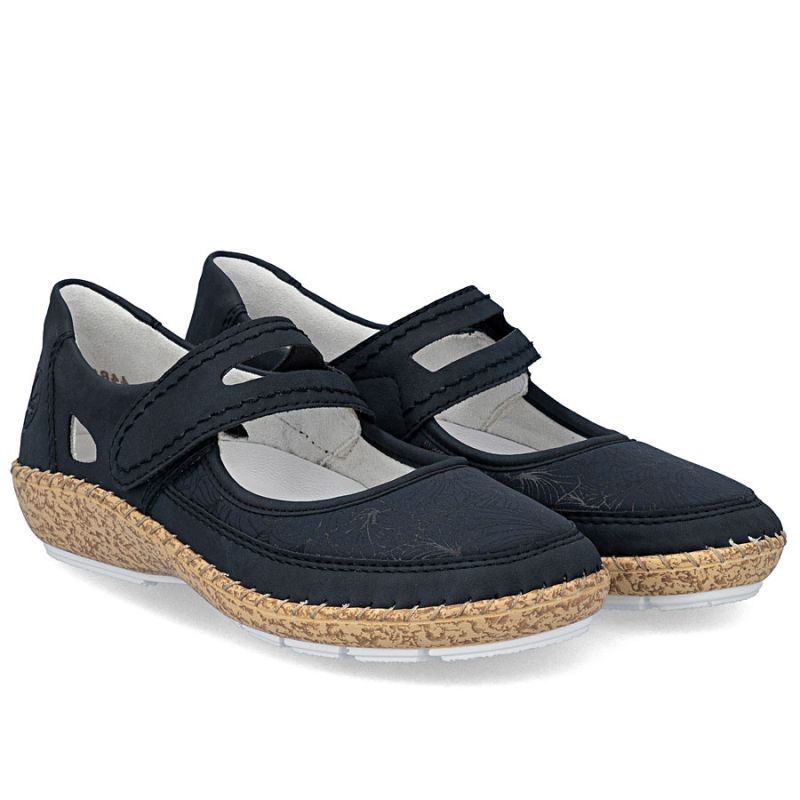 Women's Velcro Shoes Navy Blue Rieker 44859-14 To be categorized Your Sports Performance