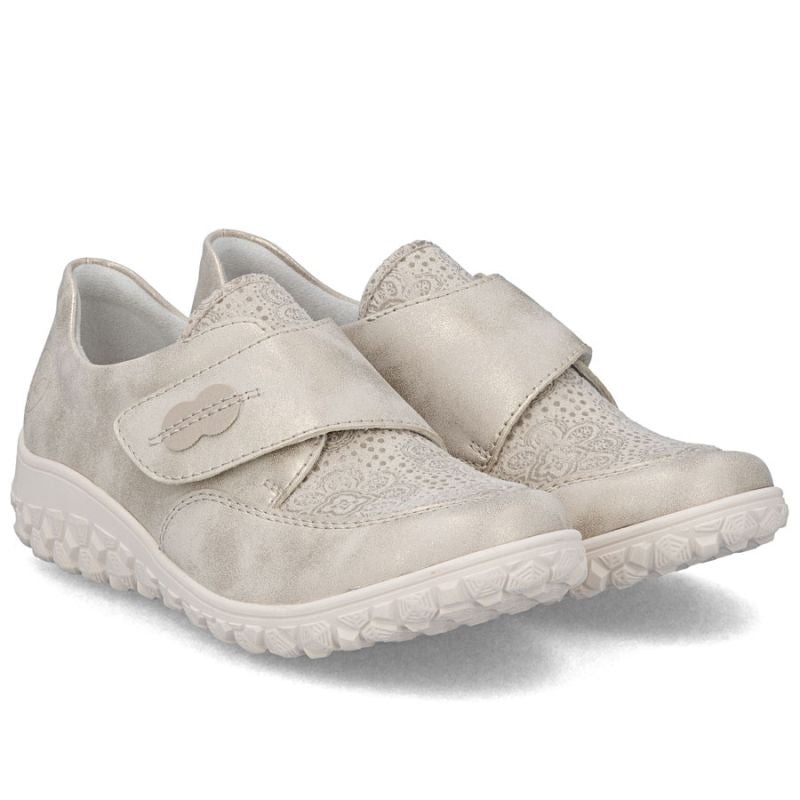 Rieker 59552-62 comfortable women's shoes with Velcro, beige and gold To be categorized Your Sports Performance