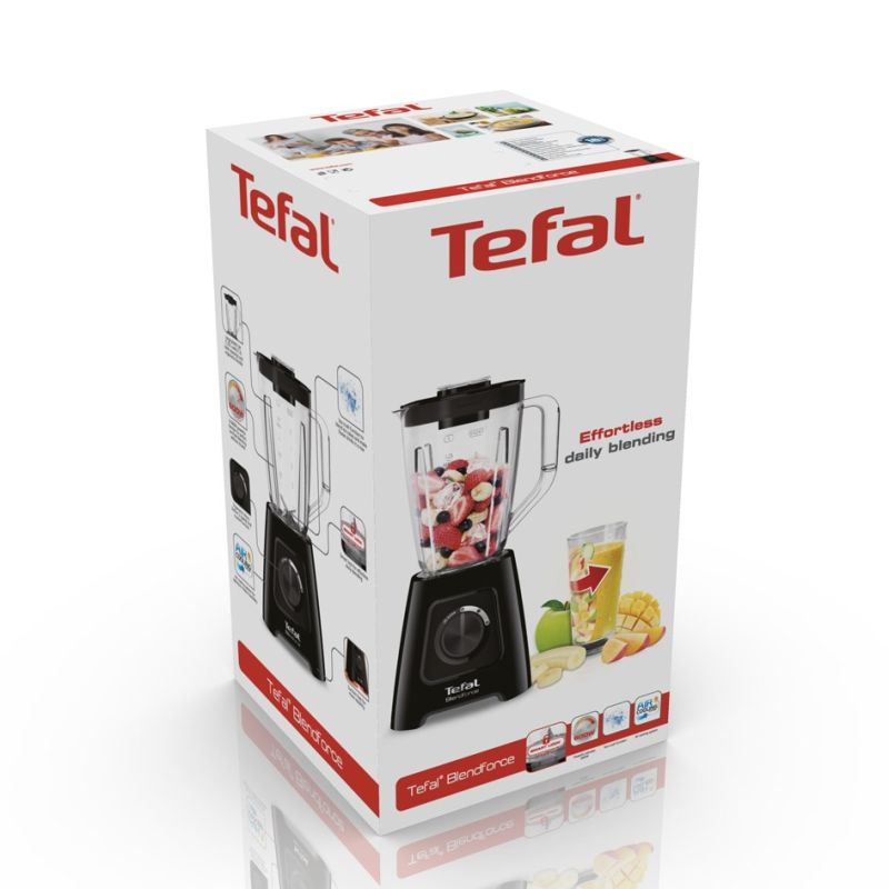 Tefal BlendForce II BL4208 blender 1.25 l Tabletop blender 600 W Black AGD - Produkty/Miksery / Blendery Your Sports Performance