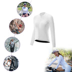 Rockbros 15210006004 TVI Women's Cycling Jersey Long Sleeve M - White