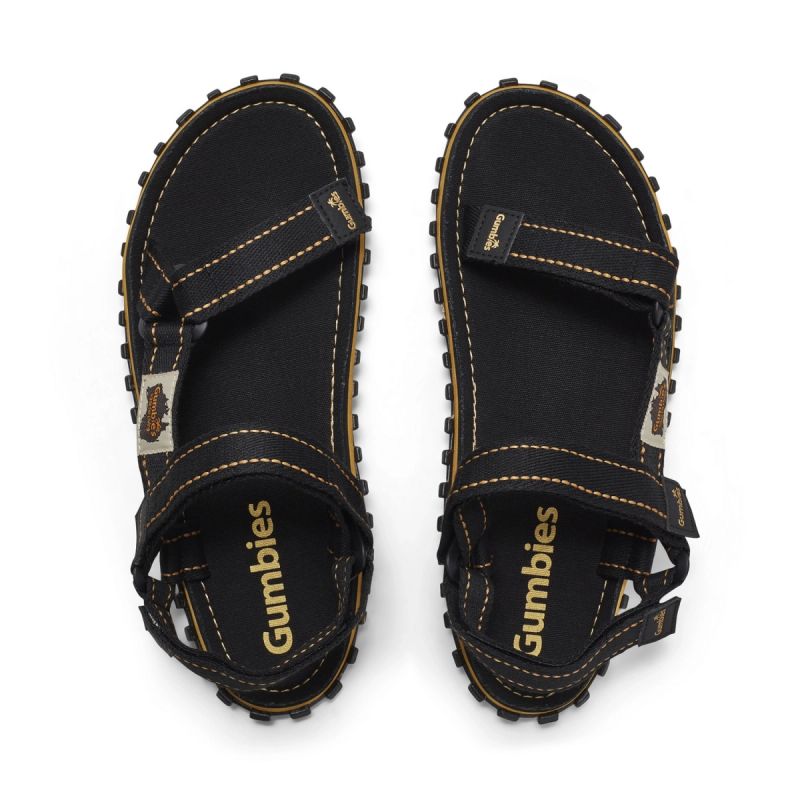 Gumbies Tracker Sandals Unisex Black M GU-SATRA001