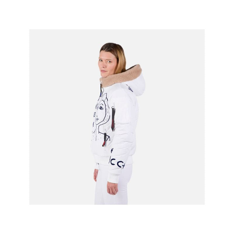 Rossignol W Yety Fleecy Bomber Jacket Jkt White Rossignol