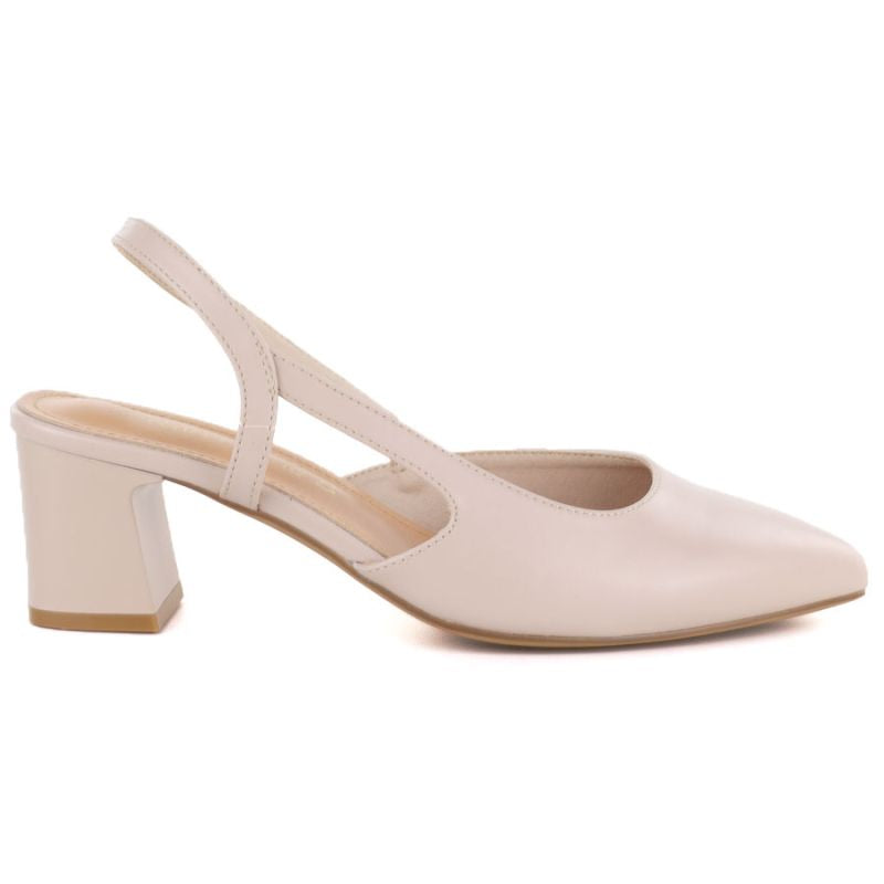 Beige Sergio Leone SK472 block heel pumps LEONE