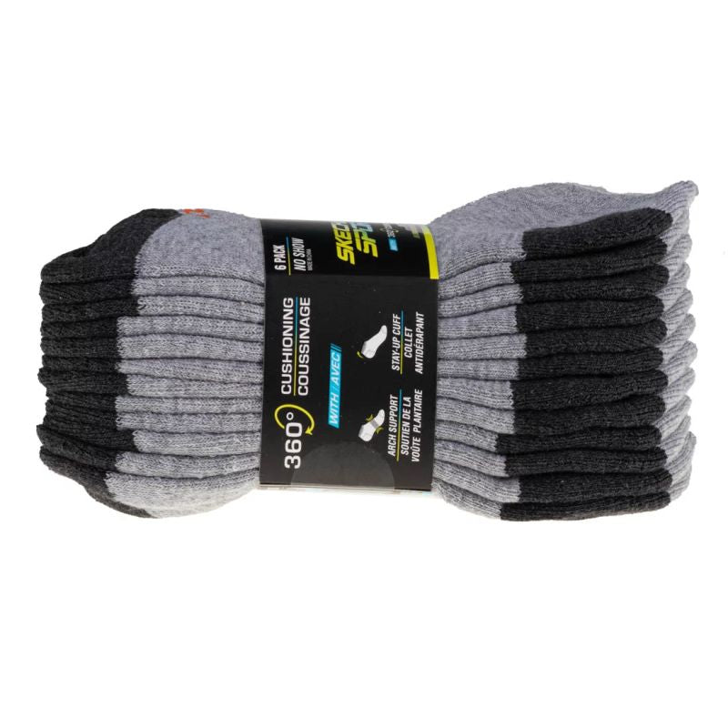 Skechers 6pk No Show Socks S108264-GRY Clothing/Lifestyle/Socks/4F Your Sports Performance