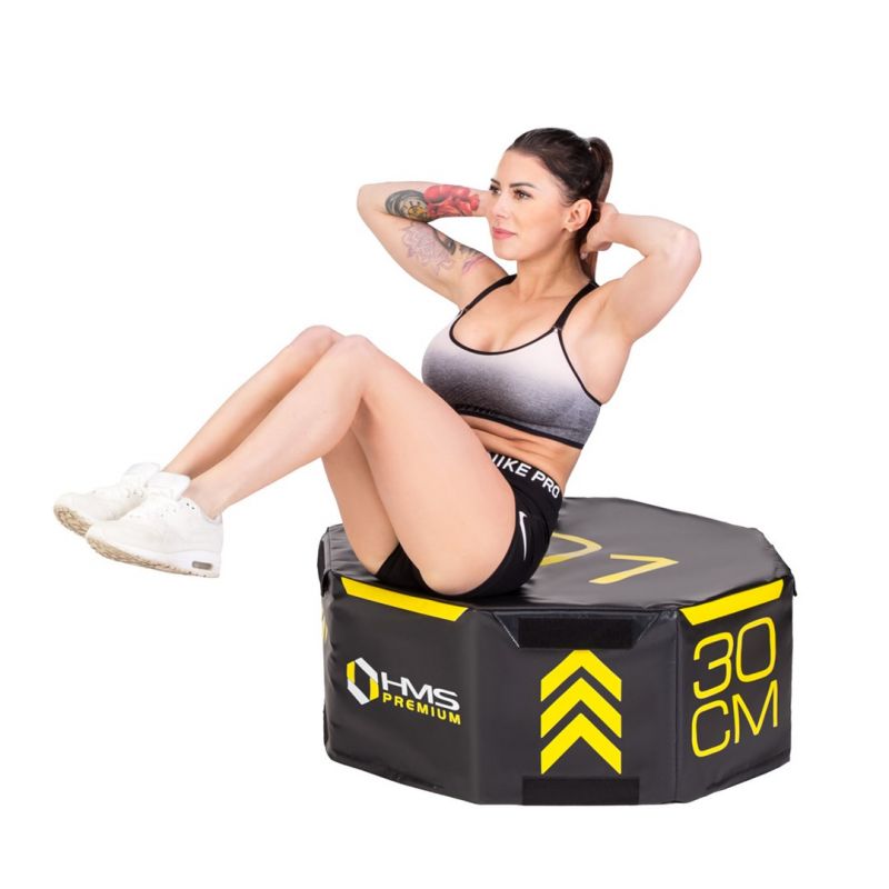 Set of three HMS Premium octagonal plyometric boxes PYOBS01 In preparation Your Sports Performance