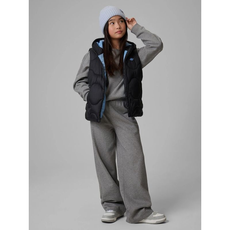 Girls' hooded vest 4F 4FJRSS26TVJAF355-20S