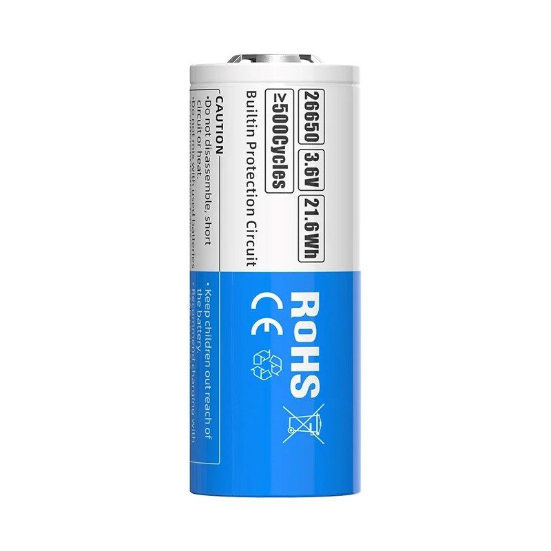XTAR BATTERY 26650 3.6V LI-ION 6000 MAH WITH PROTECTION 26650-6000 Baterie, akumulatorki i ładowarki/Akumulatorki Your Sports Performance
