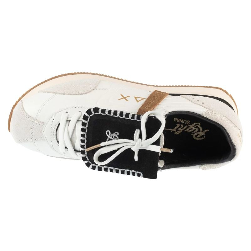 SUN68 Women’s Easy Runner Leather Z46233-01 White 37