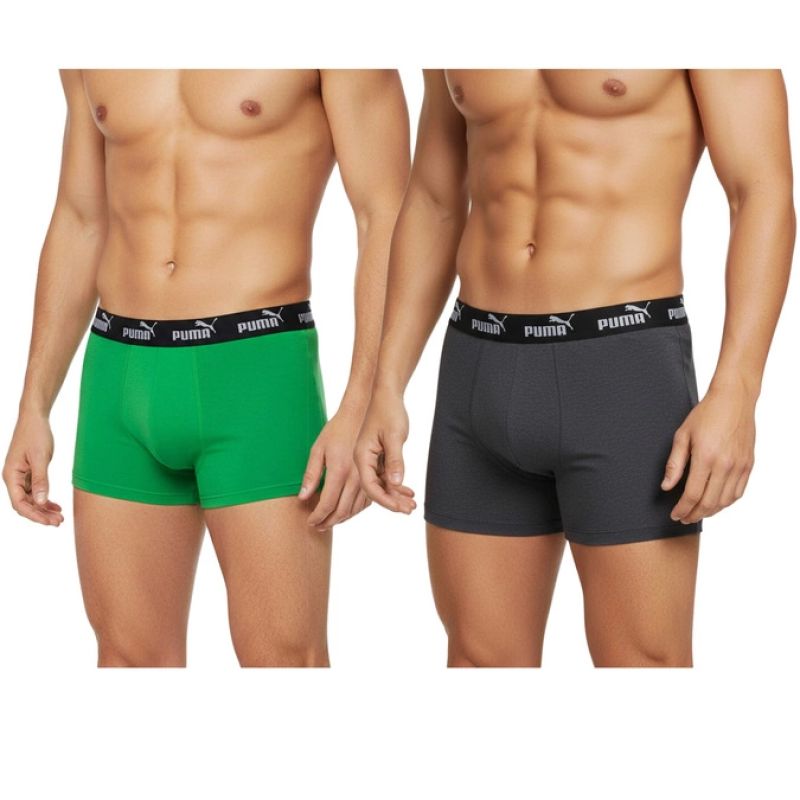 Puma men's boxer briefs 2-Pack green gray comfortable cotton Clothing Your Sports Performance